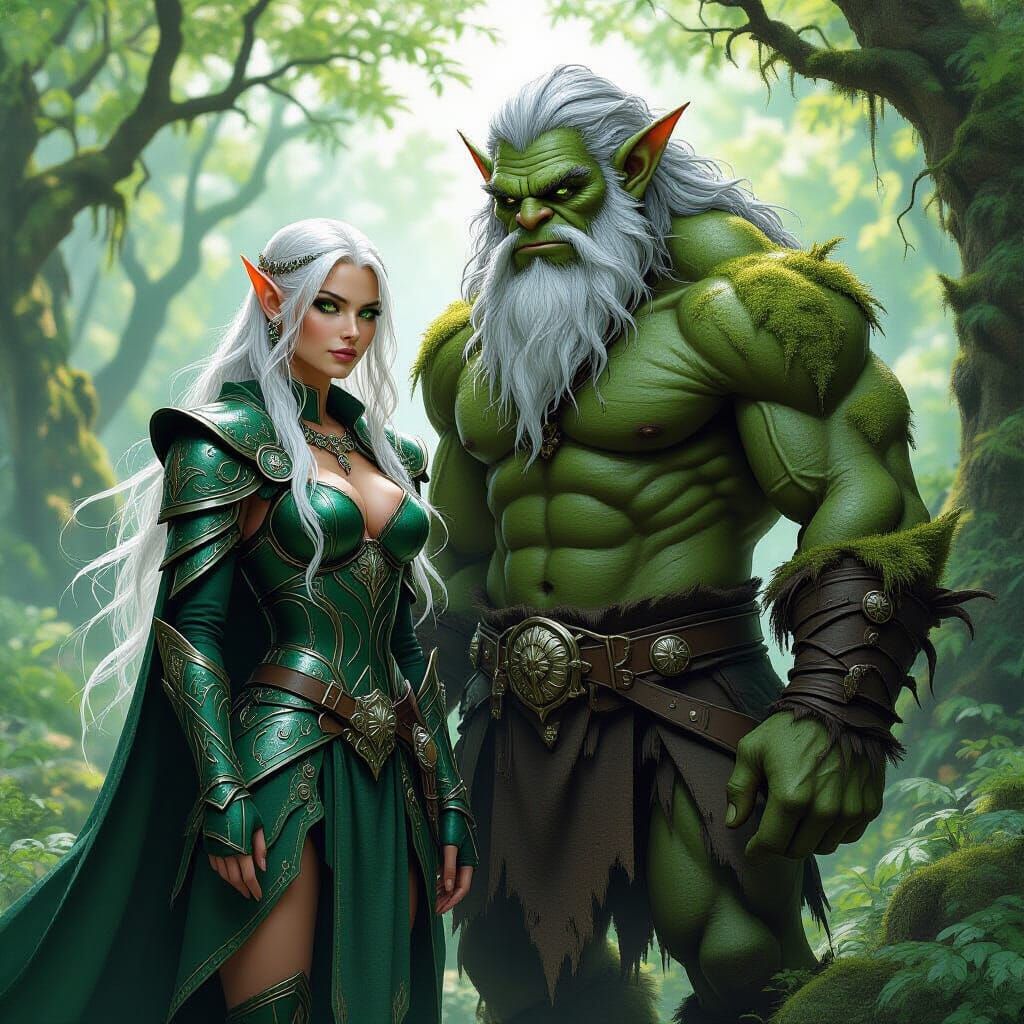 Elf and Troll Friendship in Enchanted Forest