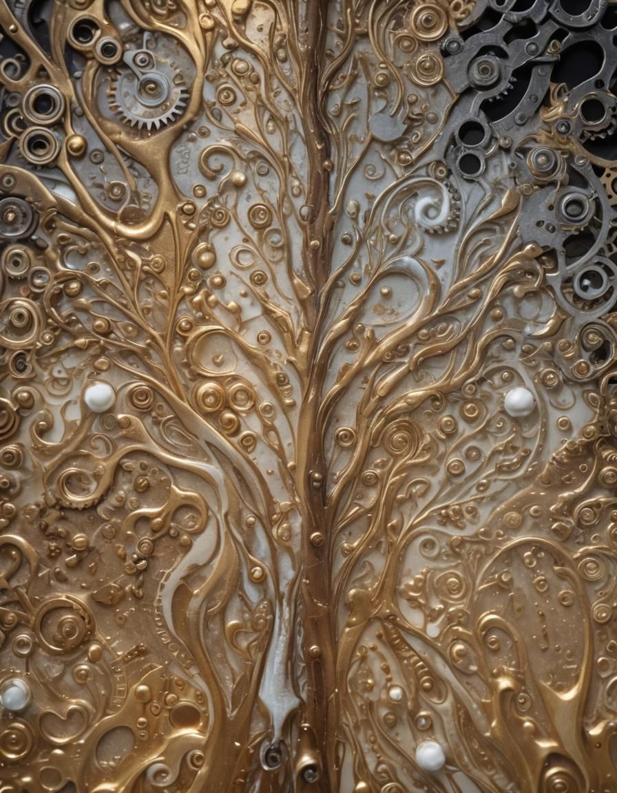 Steampunk Latte Art Macro Photography