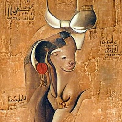 Hathor as Renaissance Painting: Woman with Cow Ears