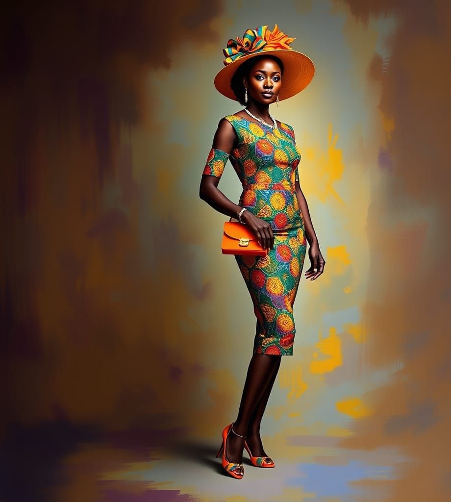Sultry African Woman in Elegant Attire