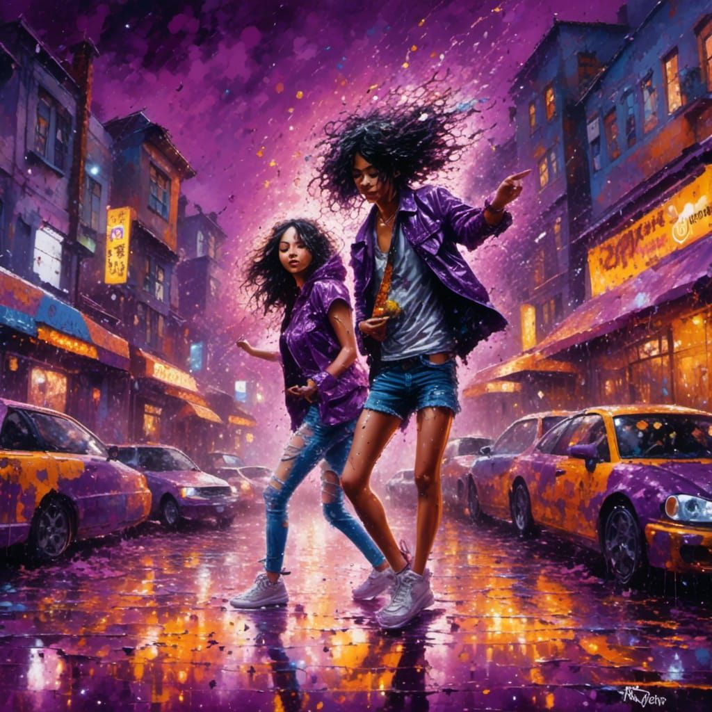 Teenage Dance in Purple Rain: Graffiti Street Art