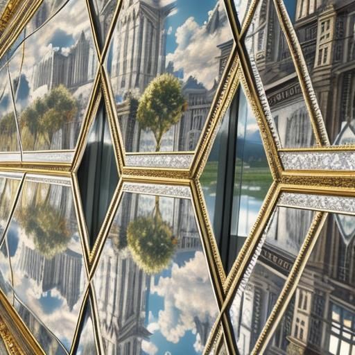 Ethereal Sky with Sunrays and Cloud Reflections