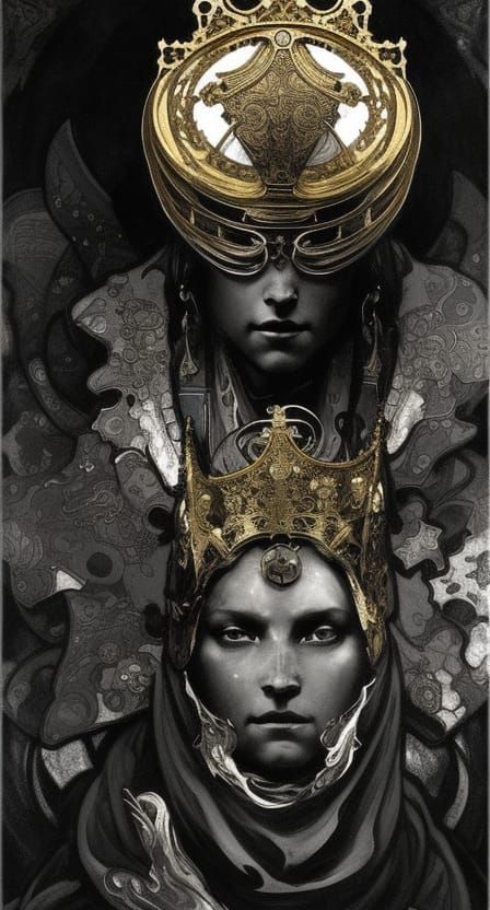 Sinister King in Art Nouveau Style
