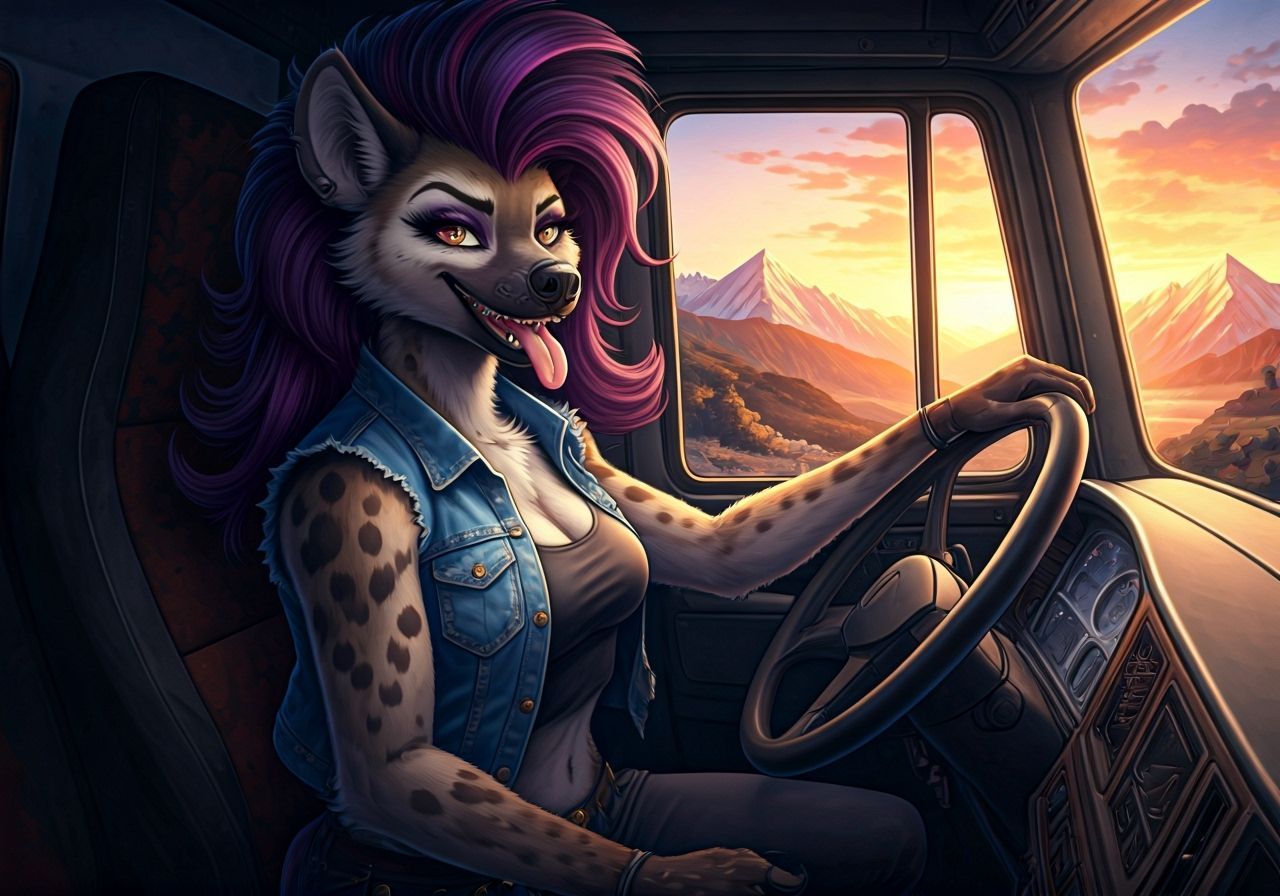 Hyena Trucker on Himalayan Mountain Road