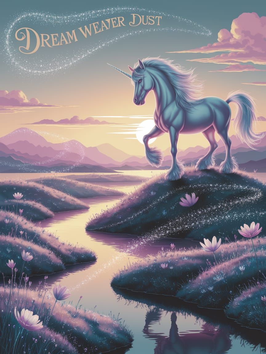 Surreal Dreamscapes in Pastel Hues - Ethereal Unicorn Under ...