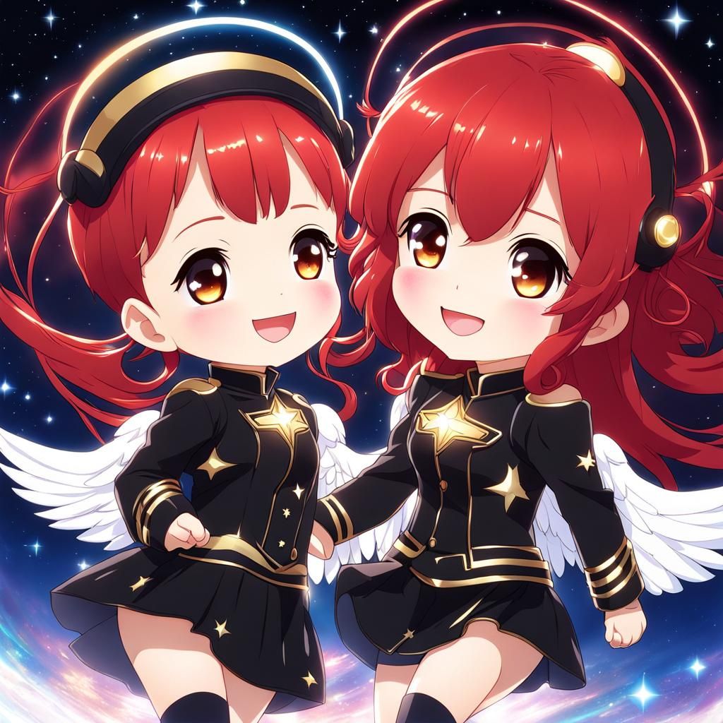 Chibi Angels in Dreamcore Style