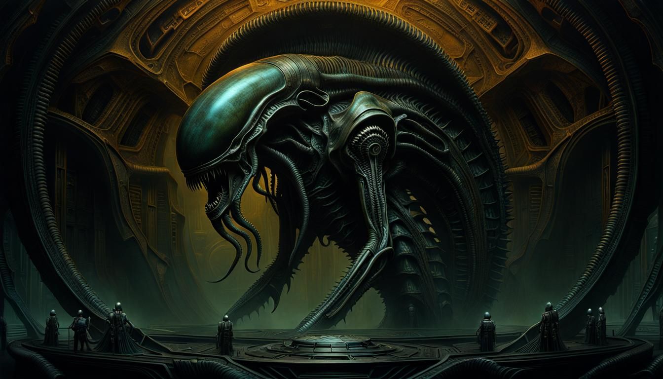 Xenomorph Cthulhu Biomechanical Hybrid Creature
