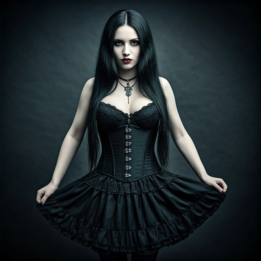 Goth Girl in Dramatic Cinematic Lighting