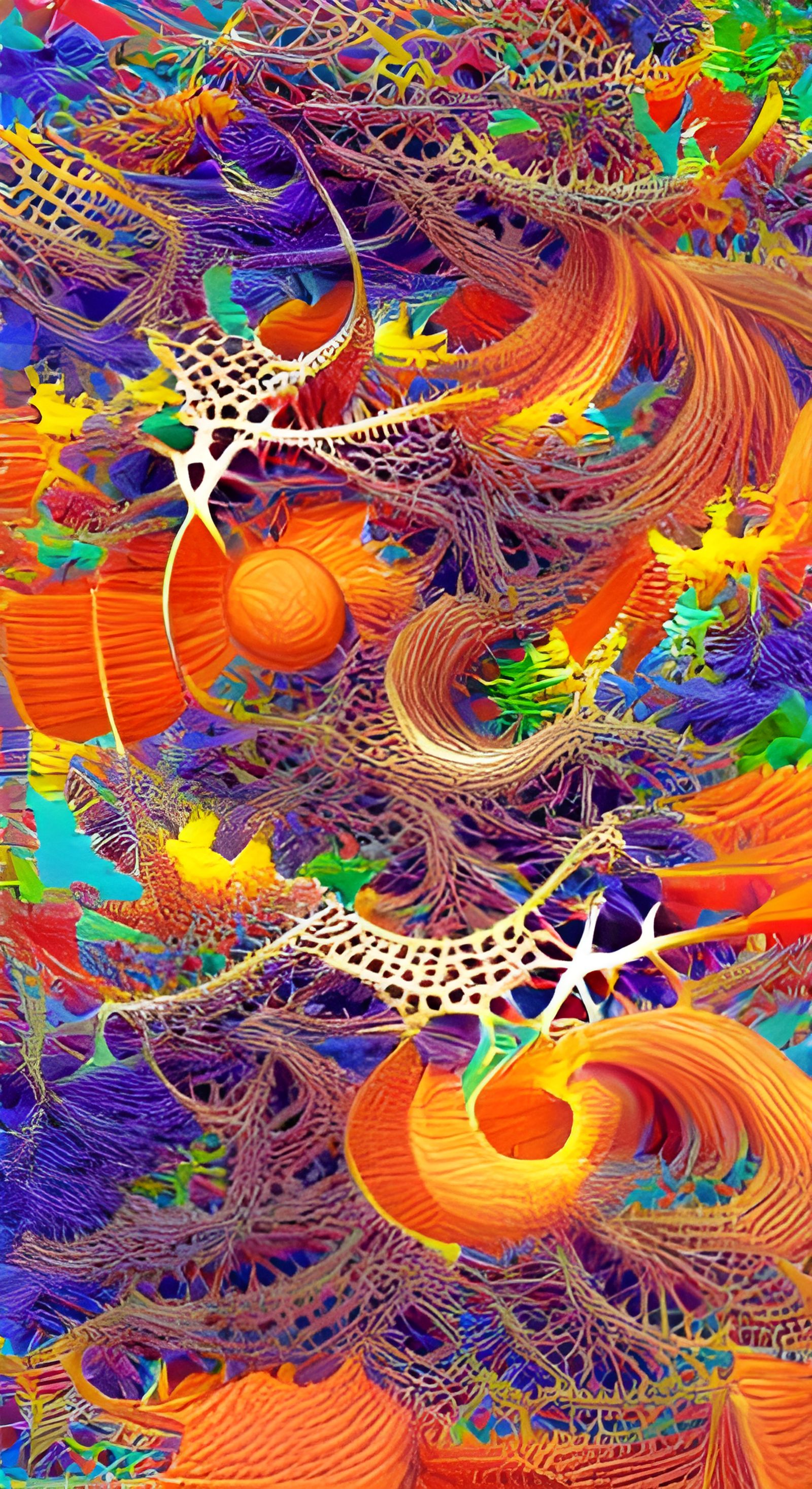 Psychedelic Ayahuasca Art in Neon Colors