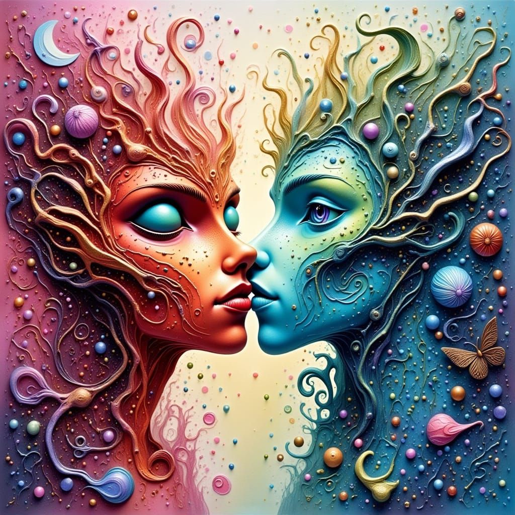 Ethereal Metallic Fantasy Creatures in a Dazzling Panoply