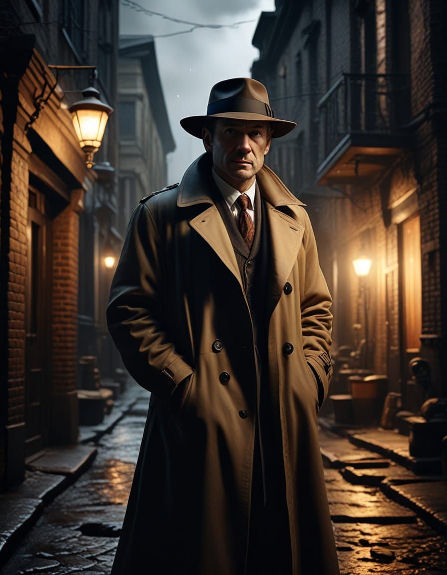 Mysterious Stranger Exposes Himself in Dark Alleyway, in Fil...