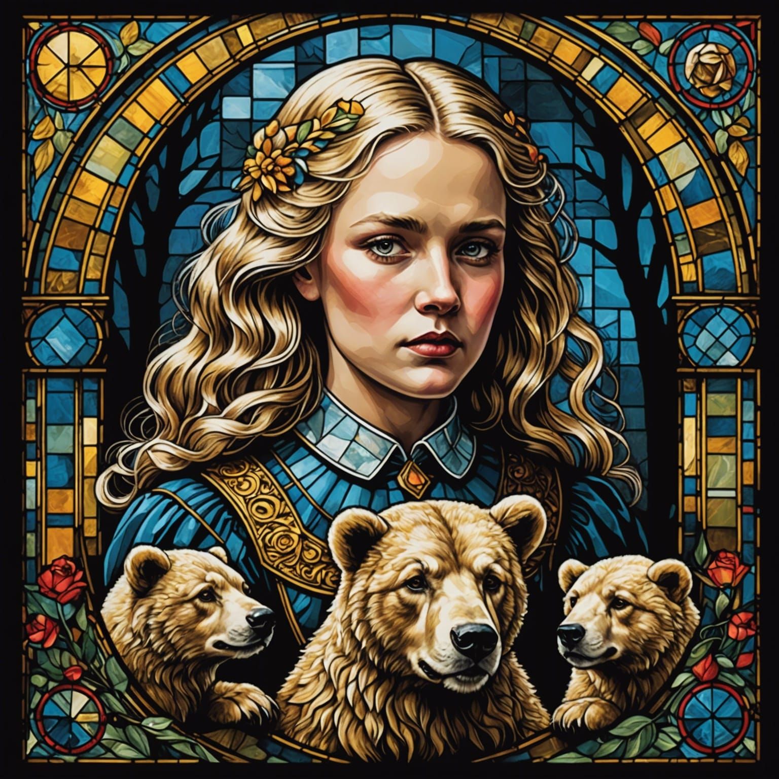 "a masterpiece image of Goldilocks fantasy illustration, tex...