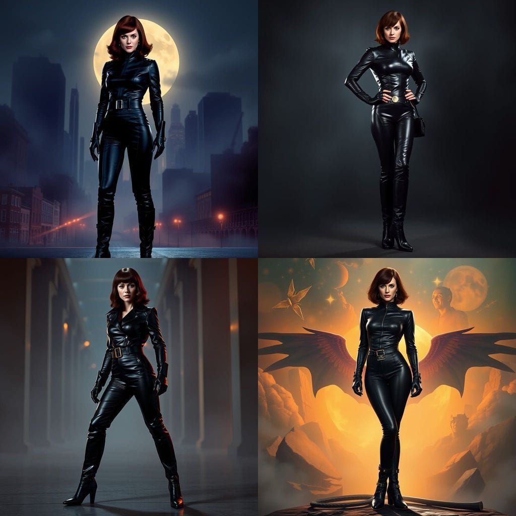 Emma Peel in a Cyberpunk Fantasy Jumpsuit