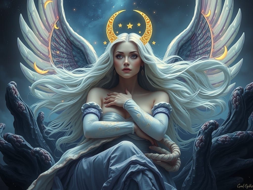 Celestial Woman on Nebula Throne