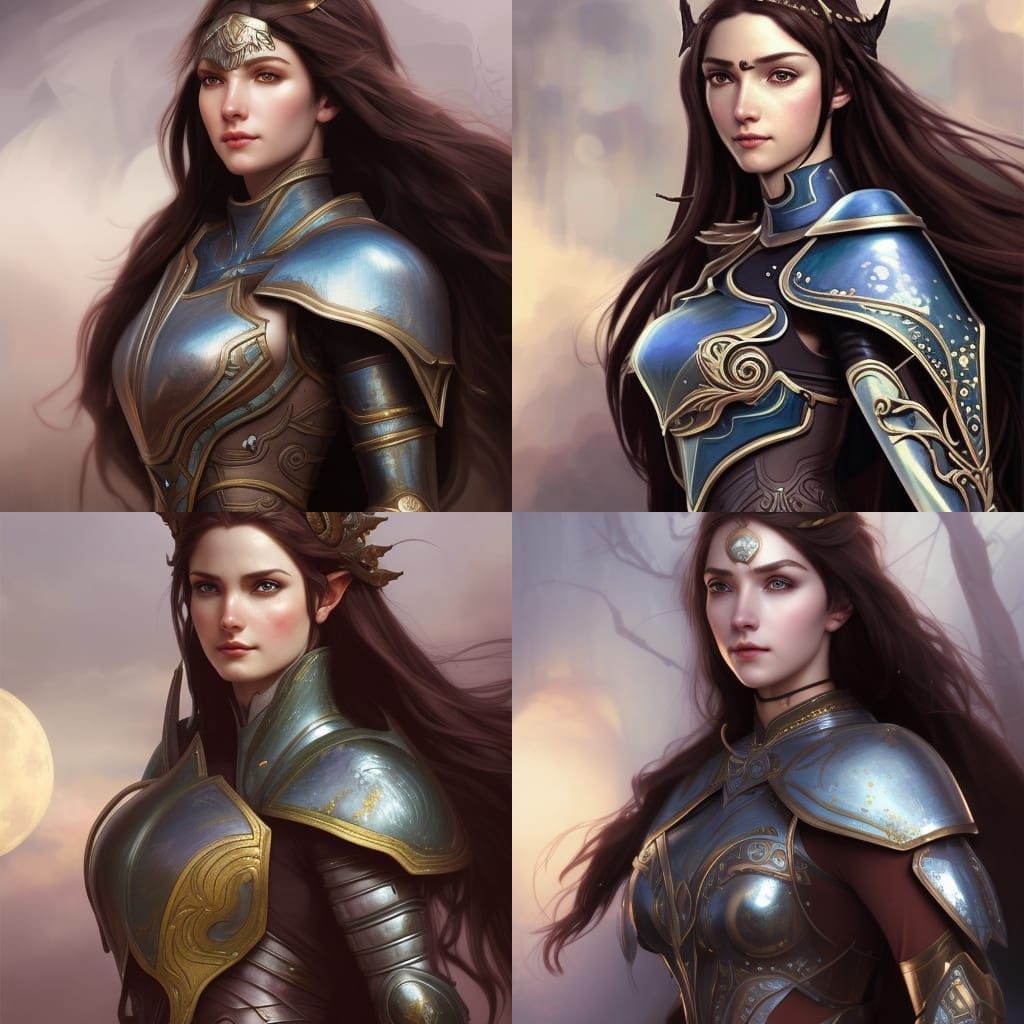 Detailed Portrait of Armored Fantasy Elf in Unreal Engine