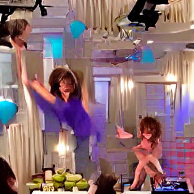 Woman Dancing at Baby Shower Celebration