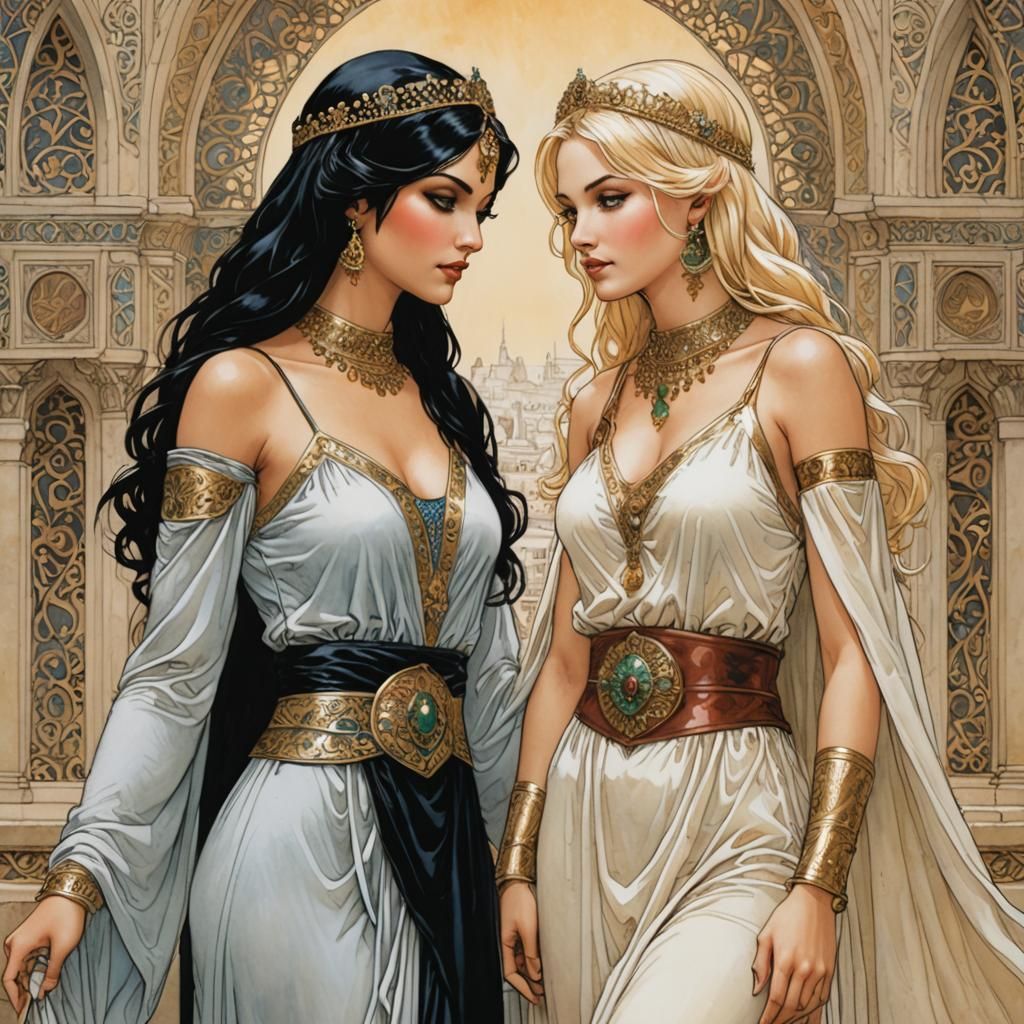 Arabian Princesses in the Style of Milo Manara