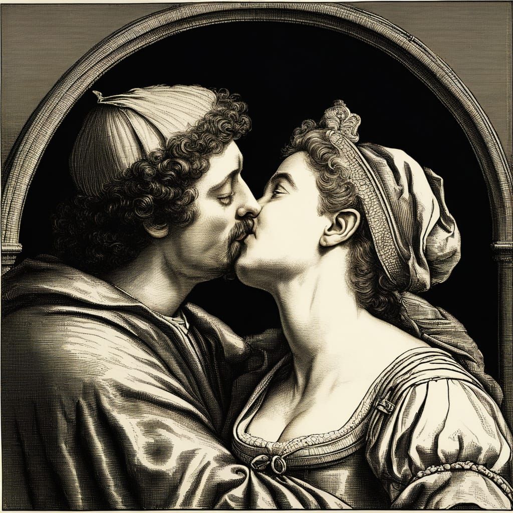 The Kiss by Rembrandt Van Rijn