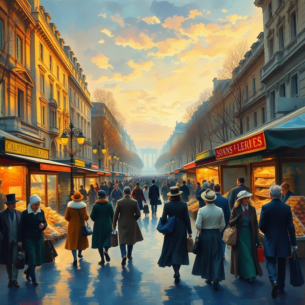 Paris streets, early 20th century