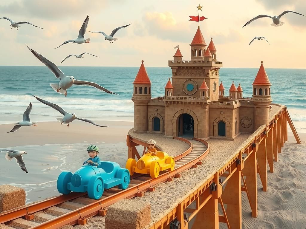 Sandcastle Roller Coaster by the Sea