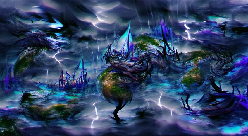 Otherworldly Storm Landscape