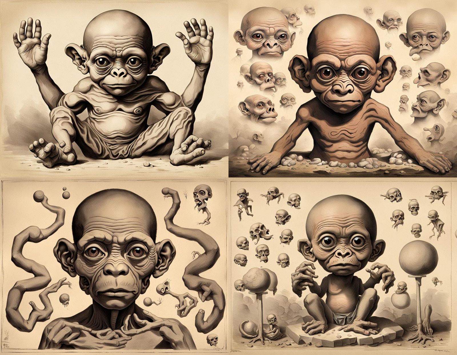 Imperfect Homunculus Fetus Generated by AI