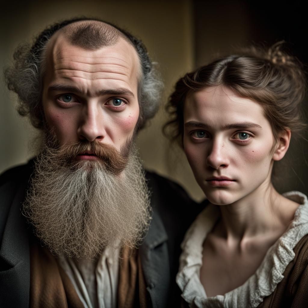 Disturbing 19th Century Portrait of a Couple