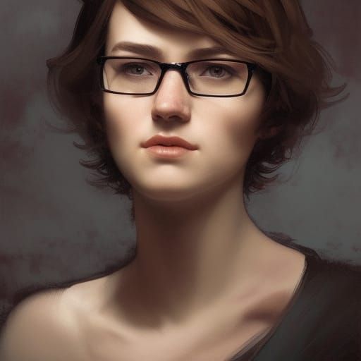 Woman Writing Poem: Hyperdetailed Artgerm-Inspired Portrait