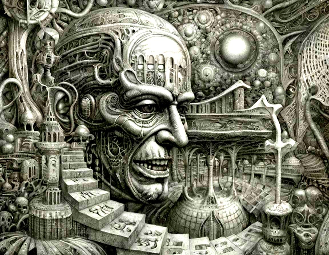 Surreal Fantasy Drawing: Antipodes of the Mind