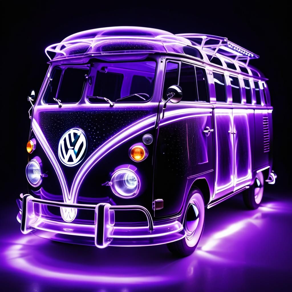 Ethereal Kirlian Photography of Transparent Microbus