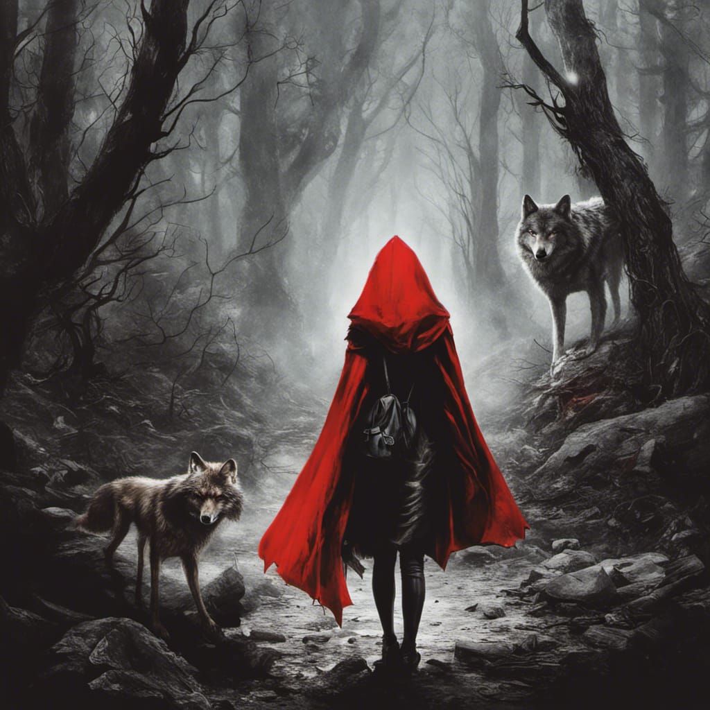 Ominous Dystopian Horror: An Evil Red Riding Hood