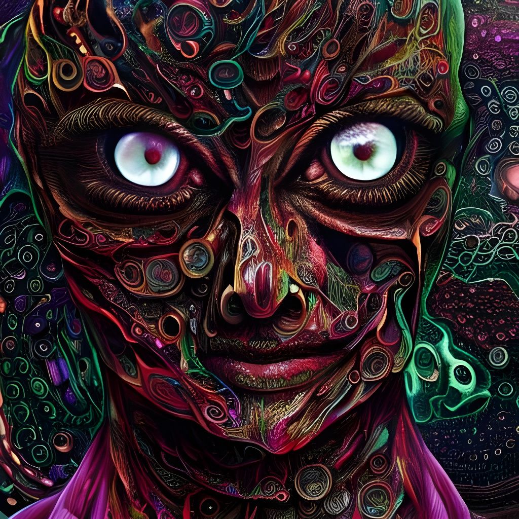 Dreary Horror Art: Half-wit with Bulging Eyes