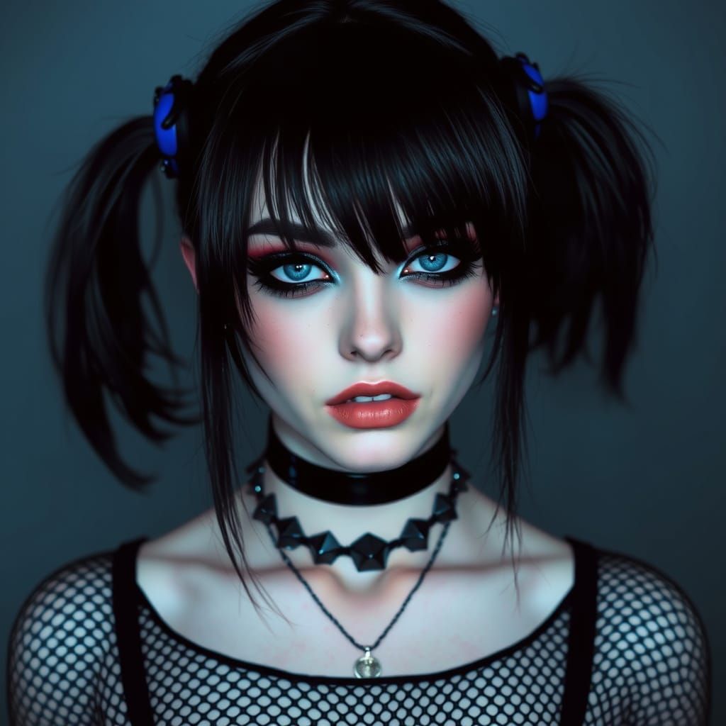 Gothic Emo Scene Girl of the 2000s