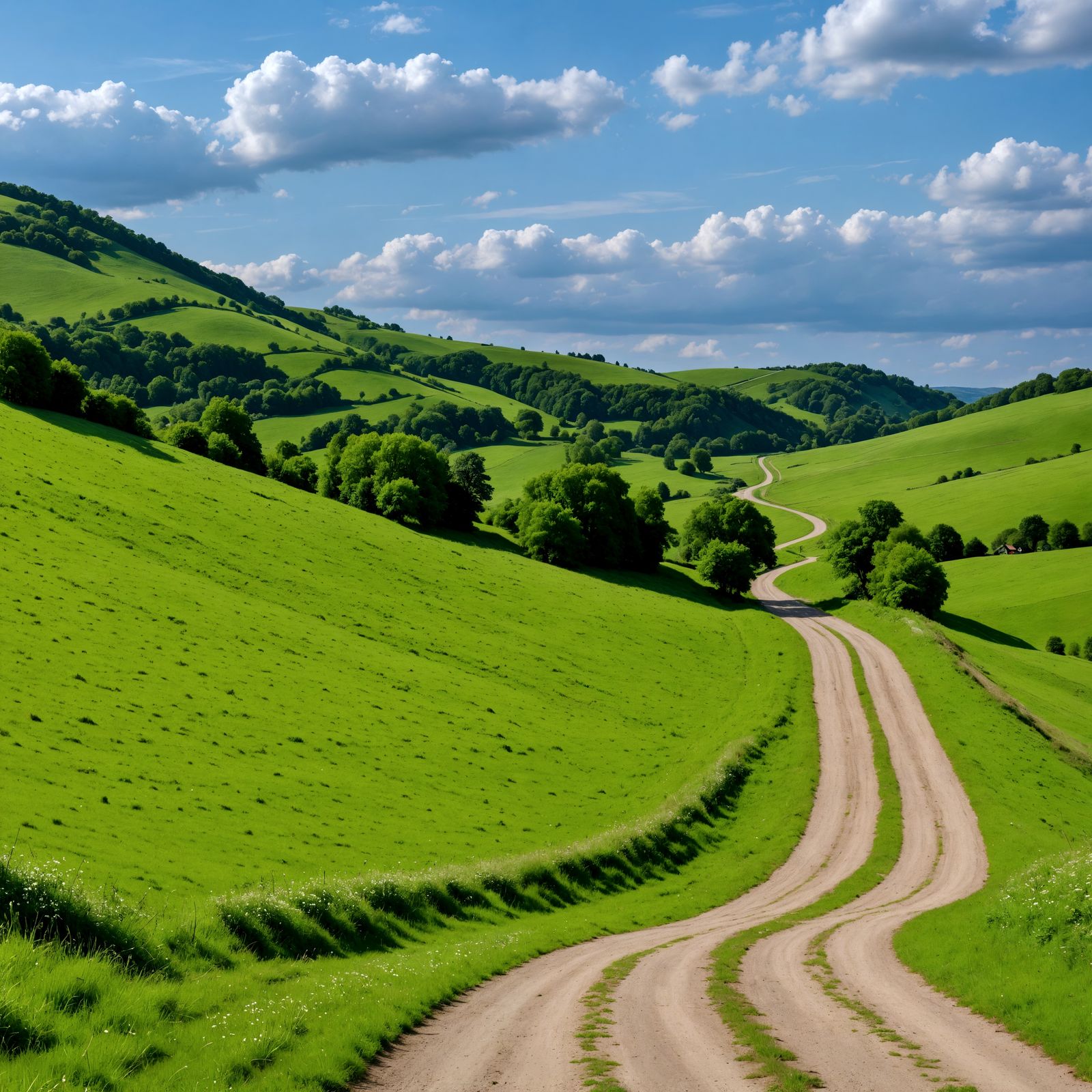 A Serene Countryside Scene in Hyperrealistic HDR
