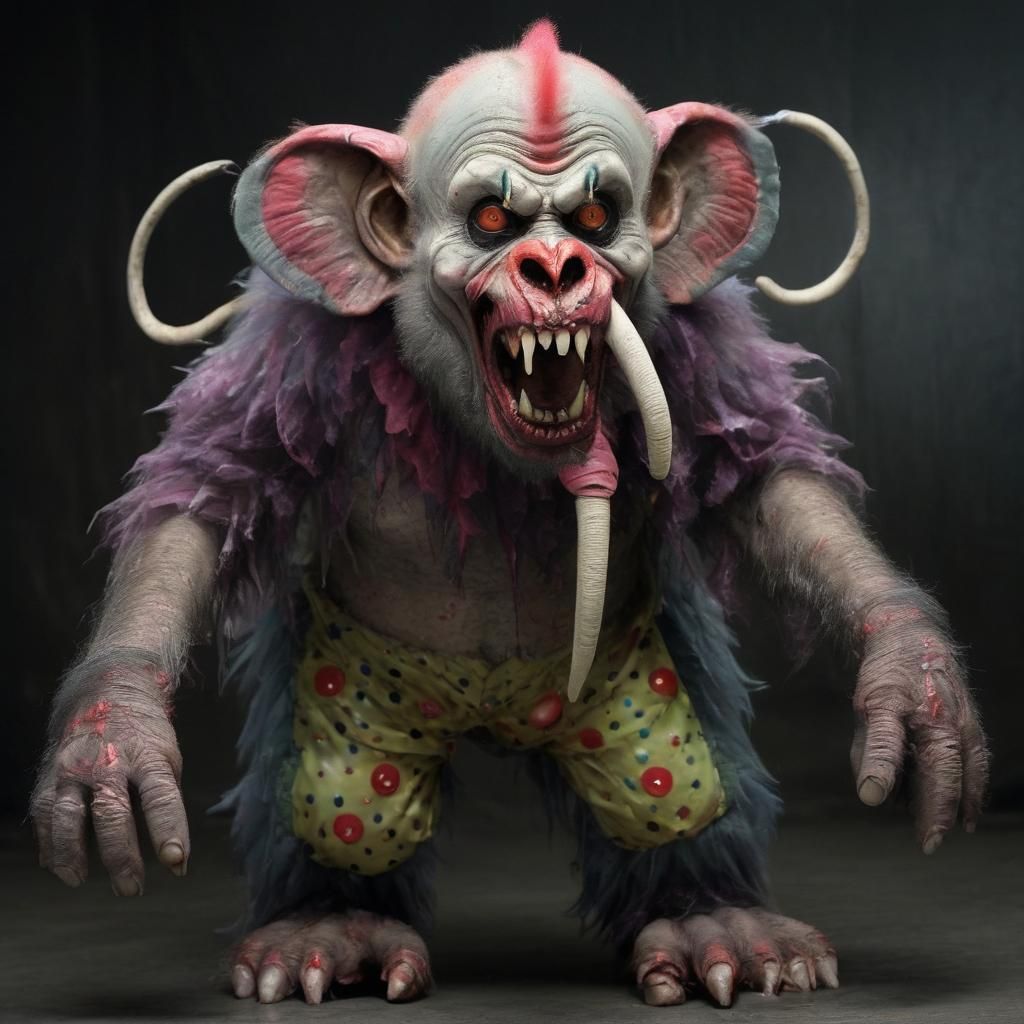 Zombie Monkey Monster Clown Elephant Hybrid