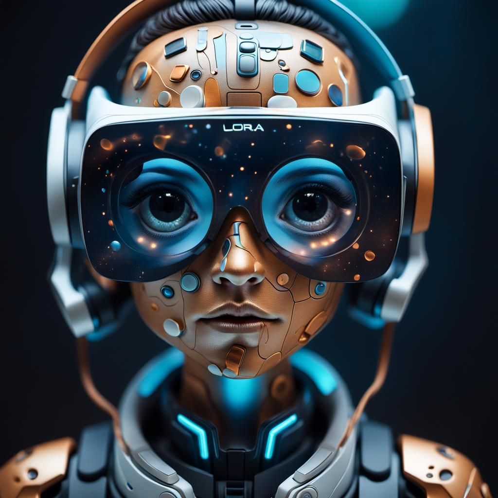 Futuristic Toy VR Headset: Surreal Concept Art