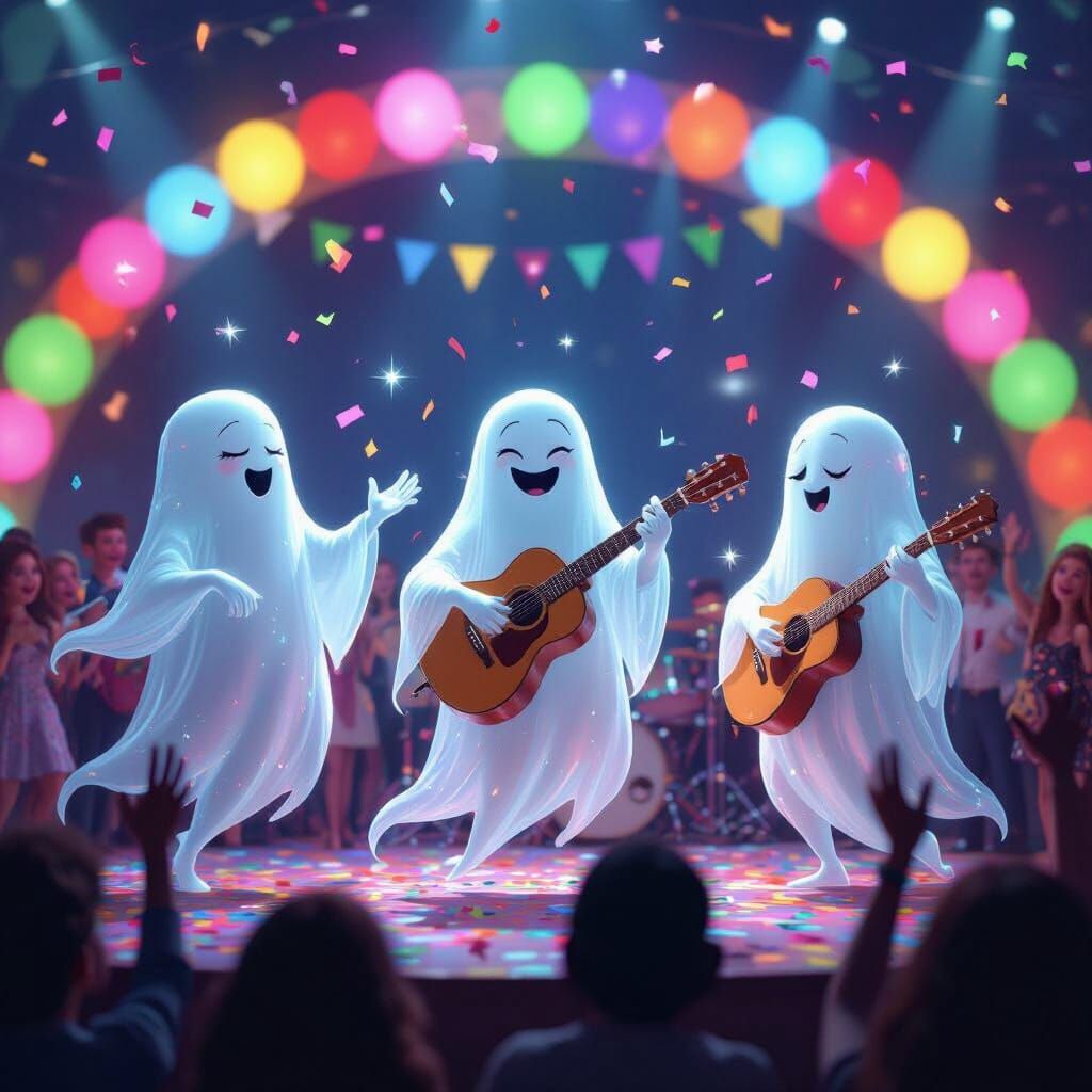 Spectral Rock Band Performs at New Year's Eve Party in Pixar...