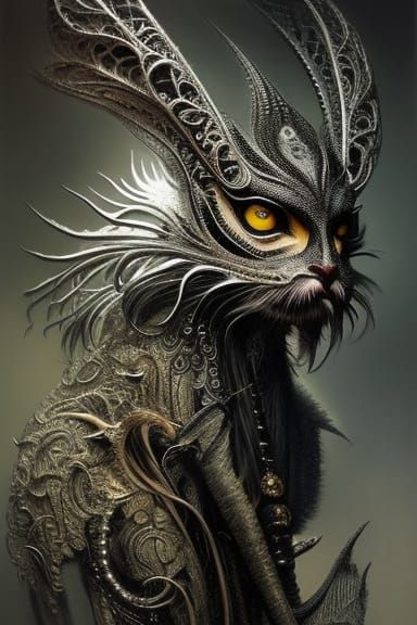 Friendly Monster Portrait in Hyperrealistic Style