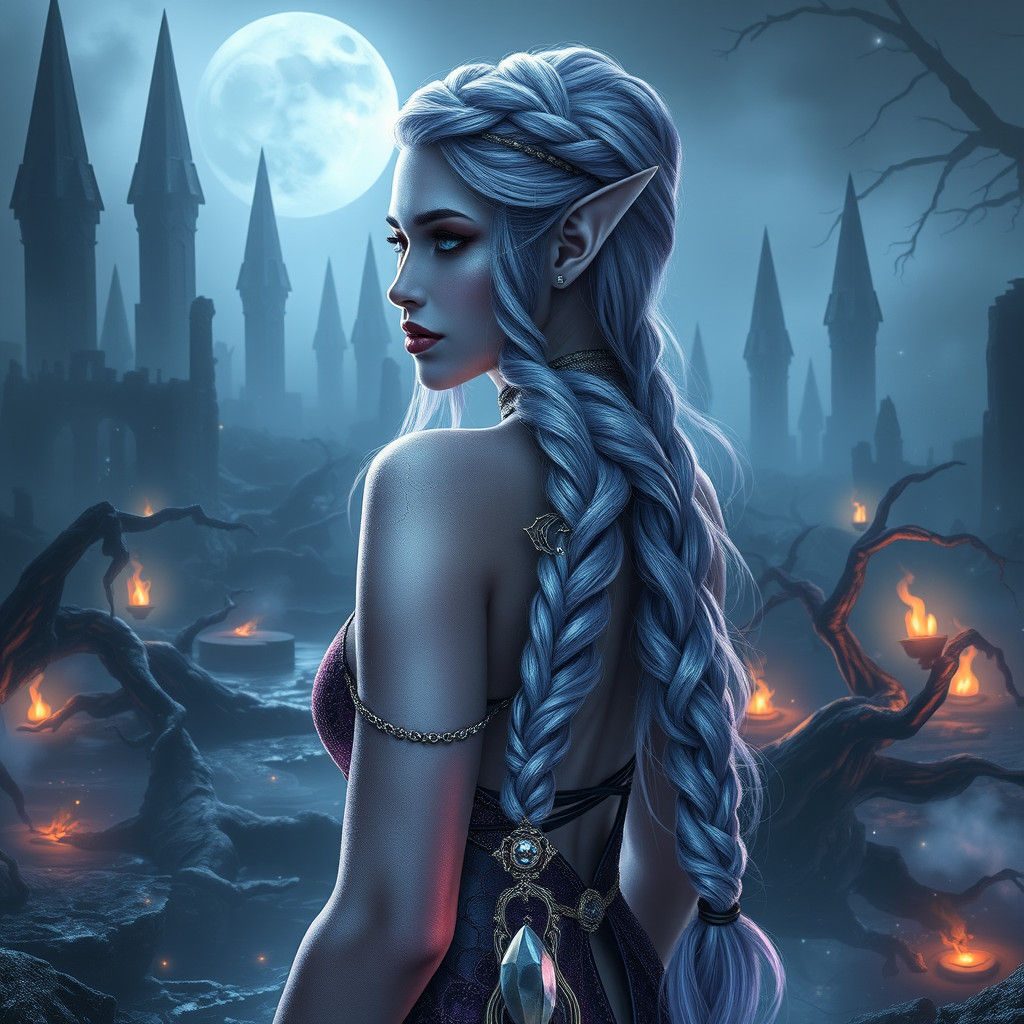 A majestic night elf woman #01
