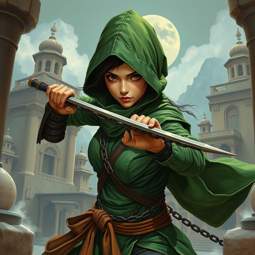 Ninja in Kara Turan Inspired by Frazetta and Mead