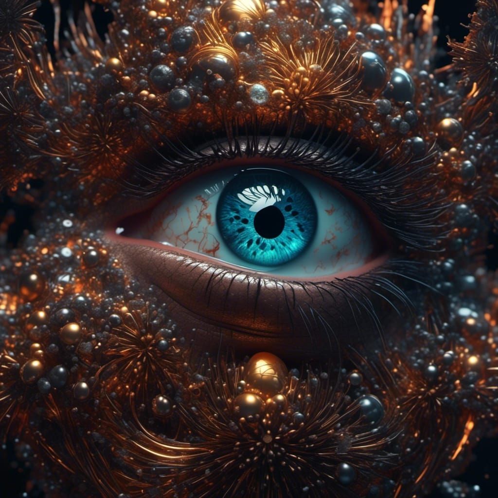 All-Seeing Guinea Pig in Synthwave Explosion