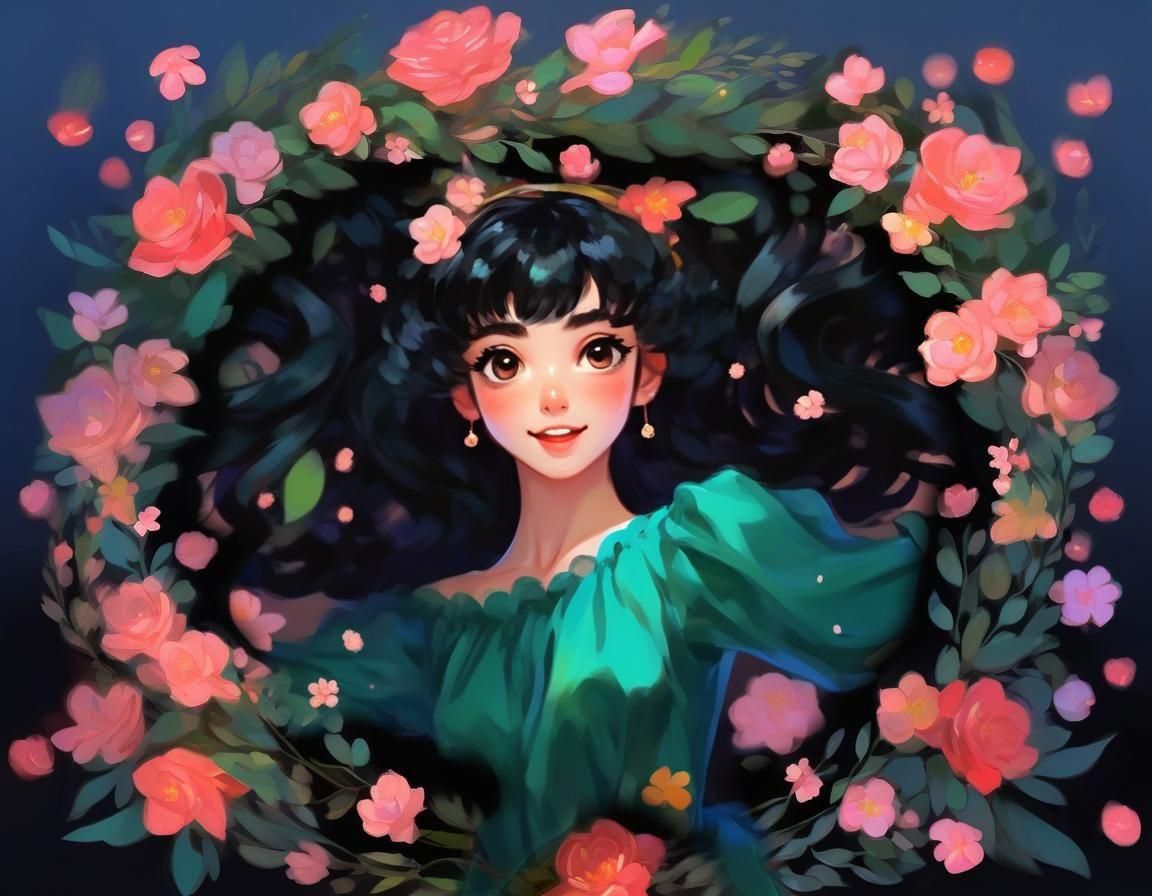 Lum Invader as Anime Ballerina in Impressionistic Style