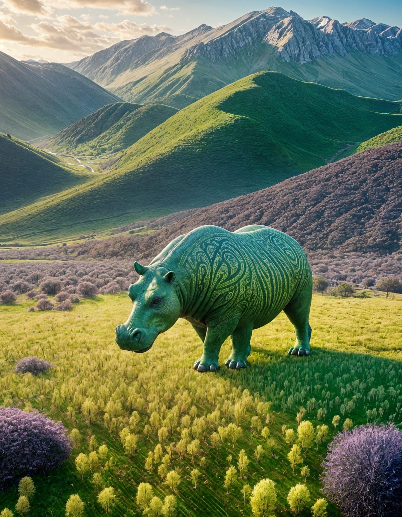 Green hippo