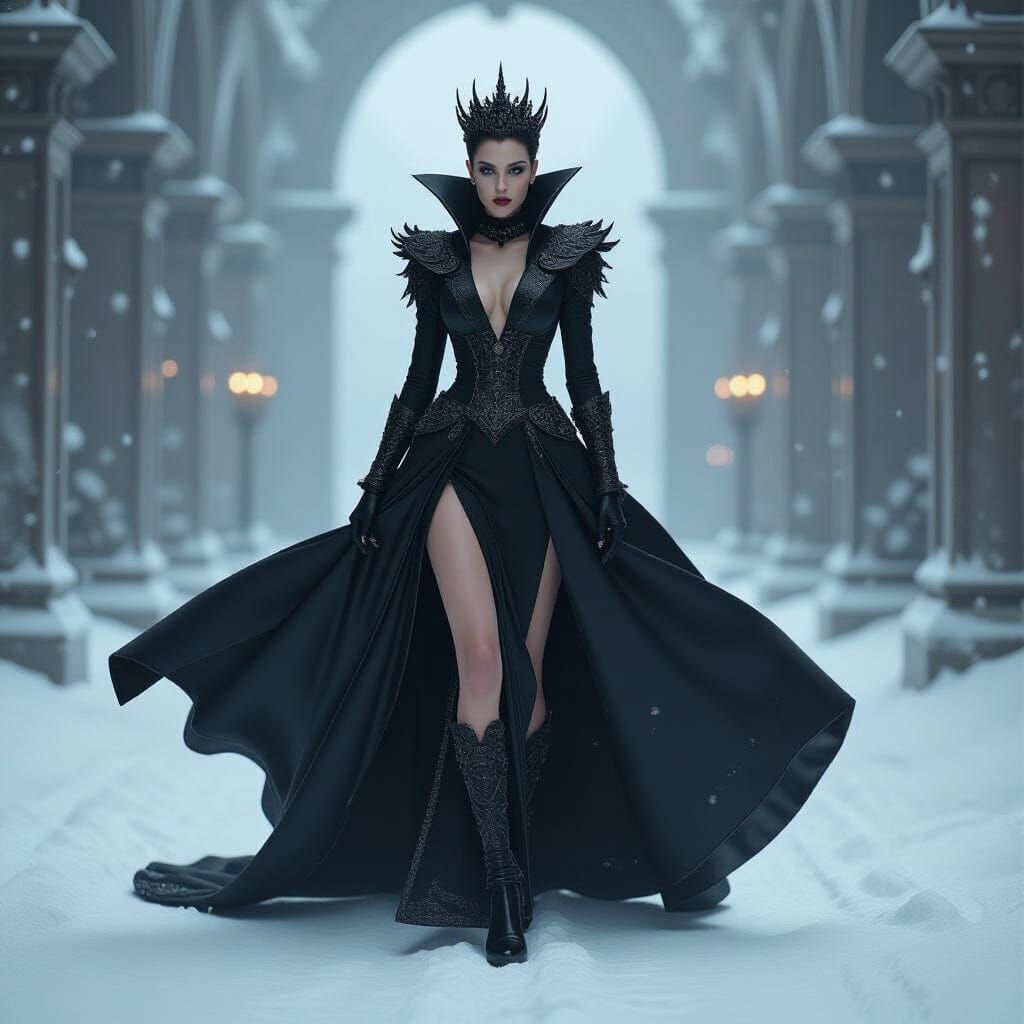 Vampire Queen Portrait with Dramatic Backlighting