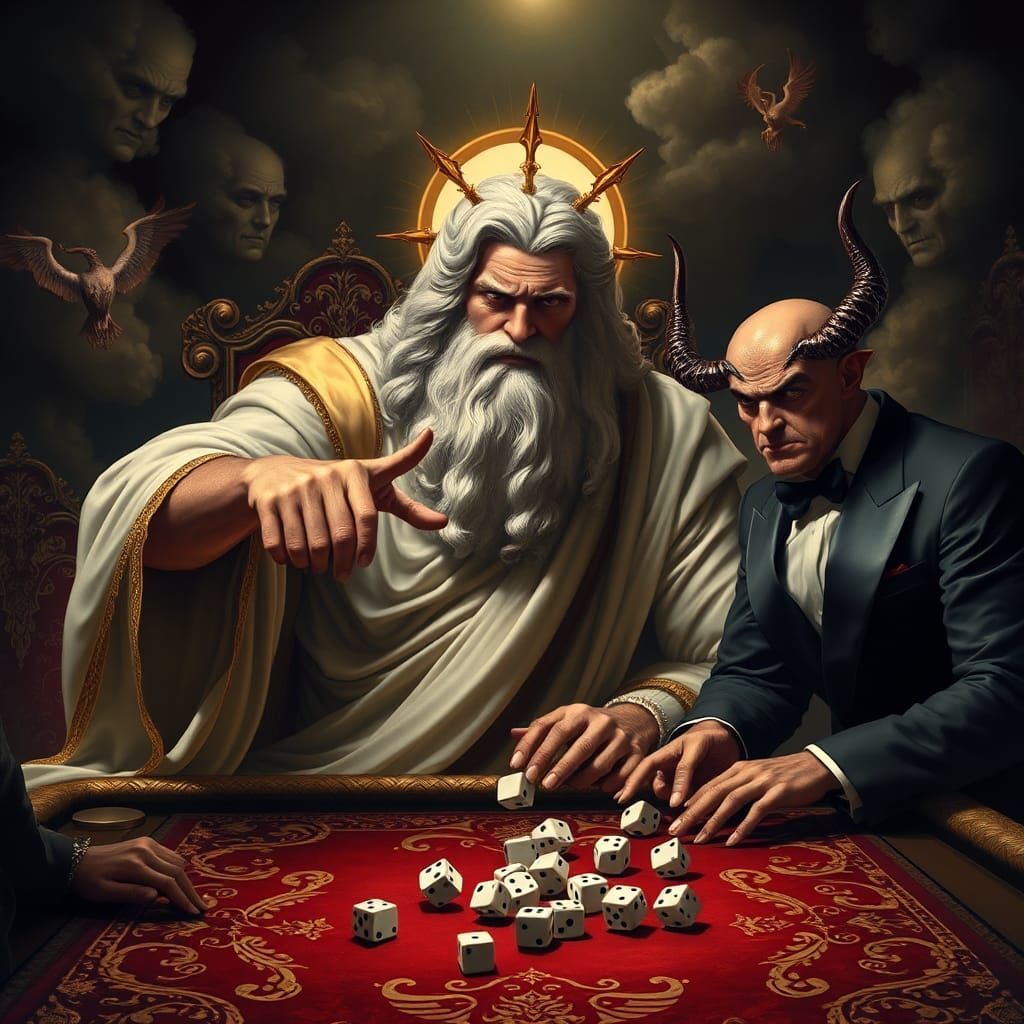 God Wins Dice Game Against Devil