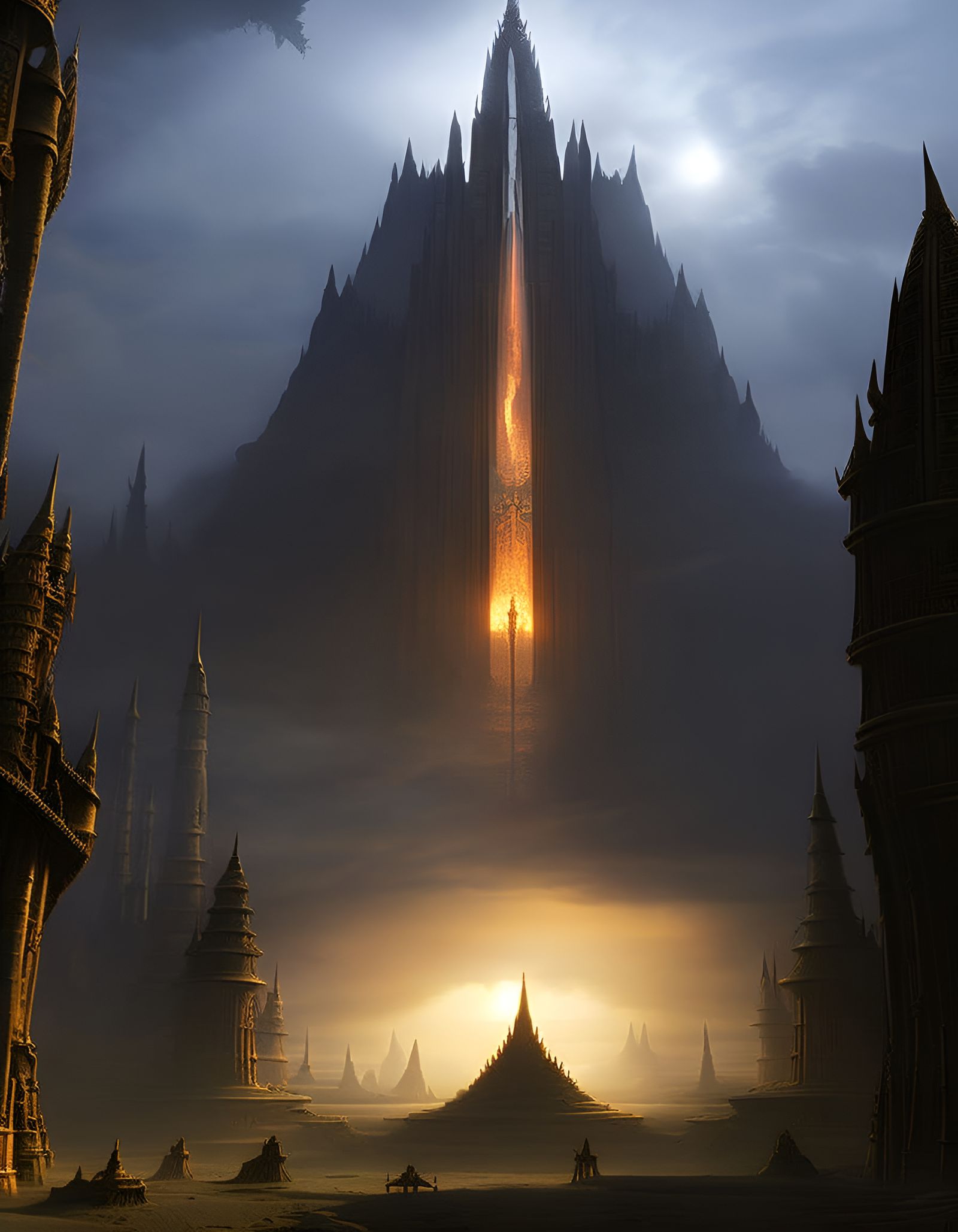 Black Temple of Lotos: Cinematic Digital Art