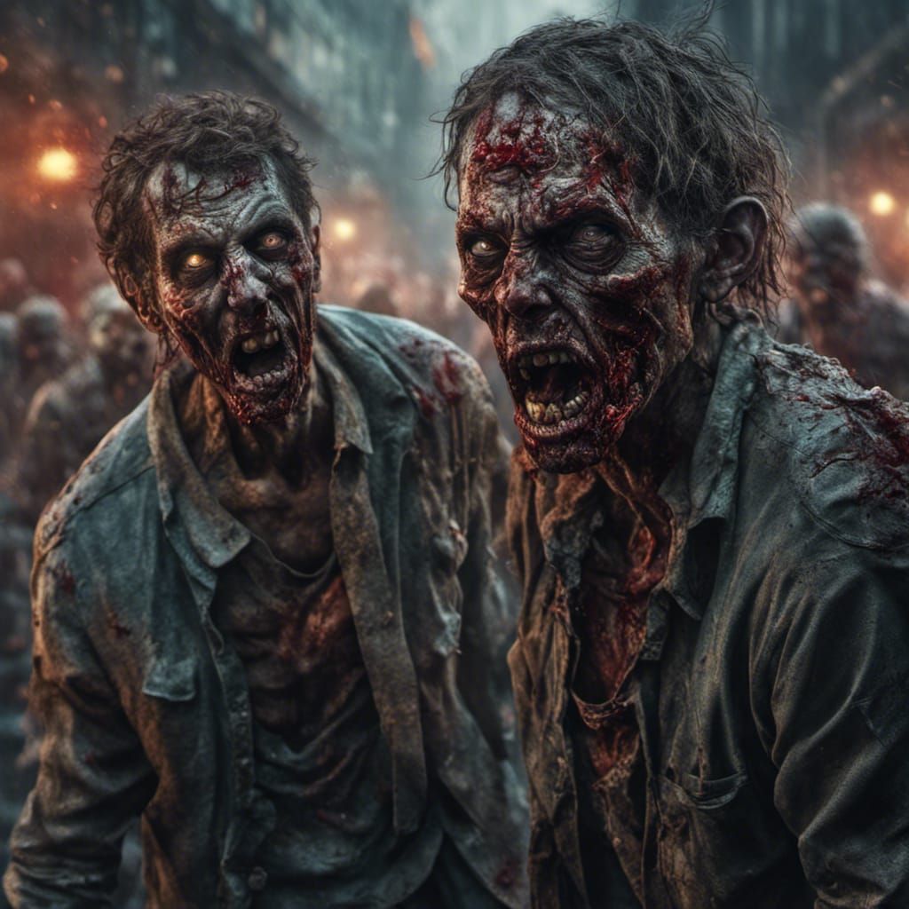 Hyperrealistic Zombie Portrait in Cinematic Style