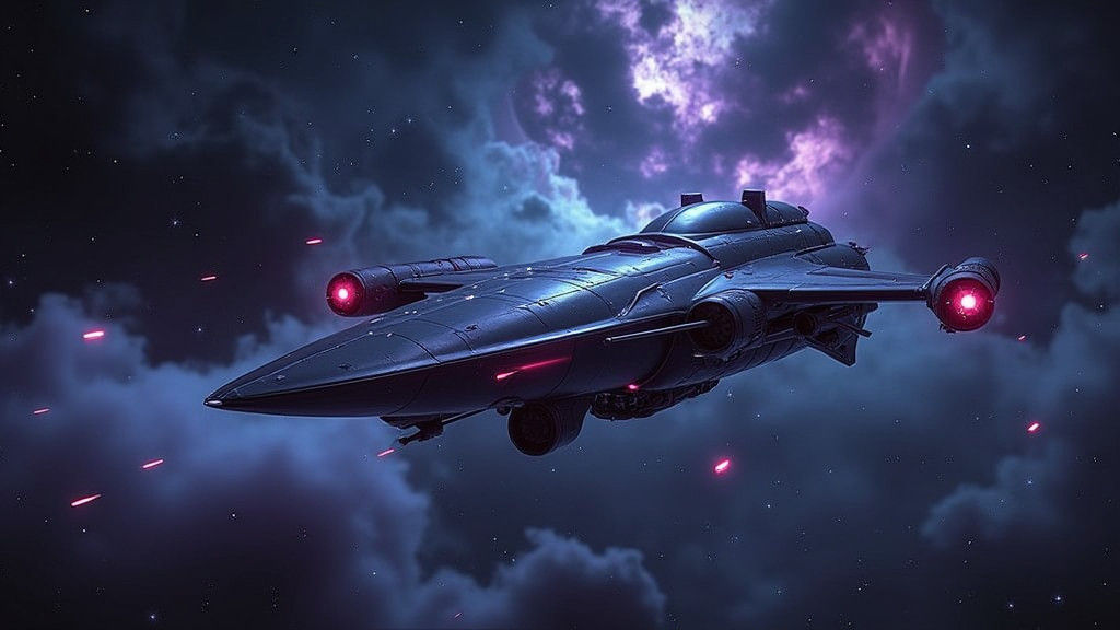 Retro-Futuristic Fairy Spacecraft: 1950s Photorealistic Rend...