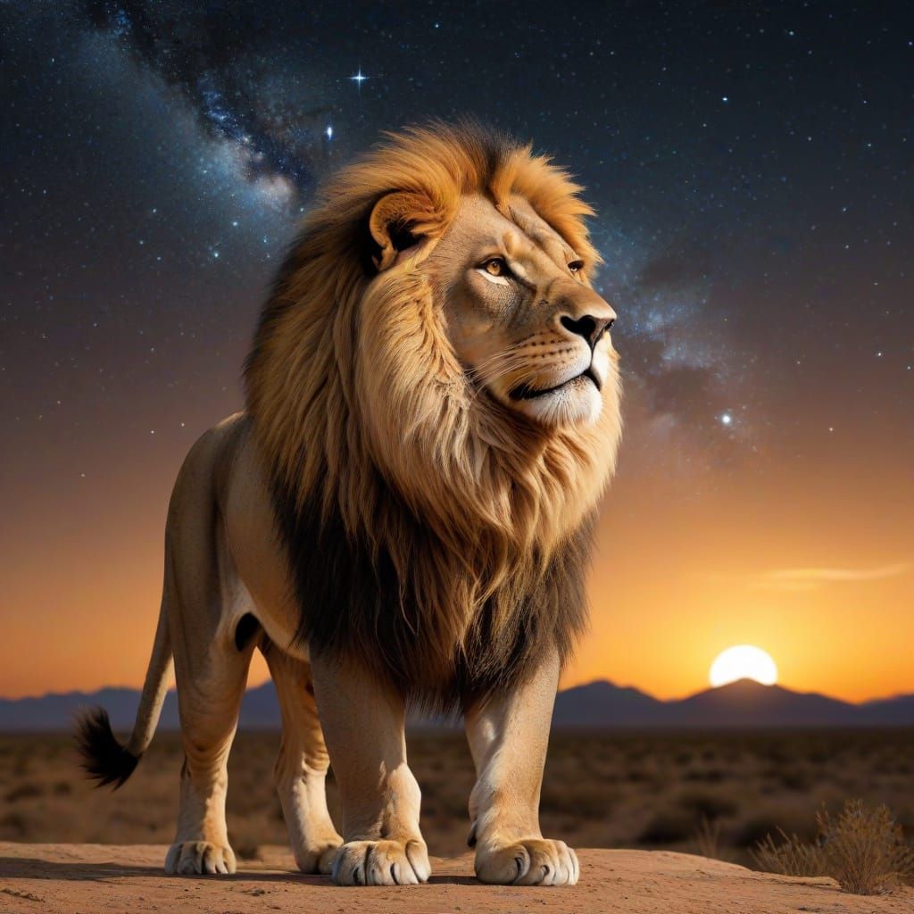 Regal Lion Embodies the Fiery Spirit of Leo