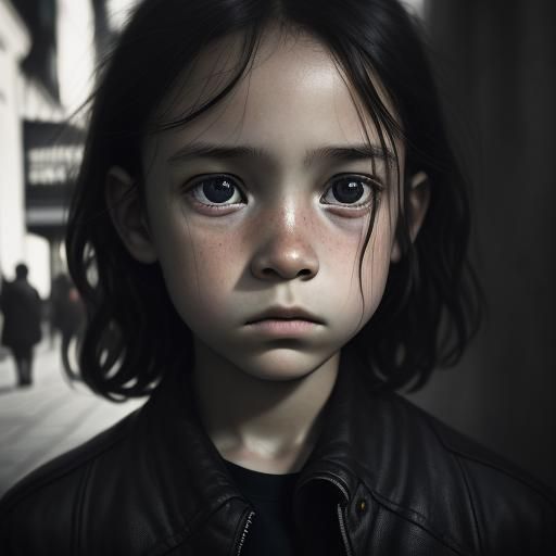 Missing Child in Nantes: Haunting Close-Up Portrait